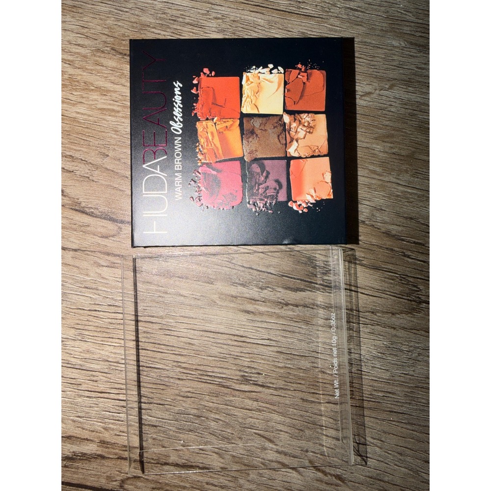 Huda Beauty Eyeshadow Palette Warm Brown Obsessions 9 Pan Matte Shimmer Compact